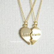 Split Heart Necklace, Best Friends Necklace